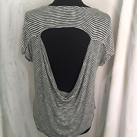 Charlotte Russe Black White Stripe Backless XL - Picture 4 of 8